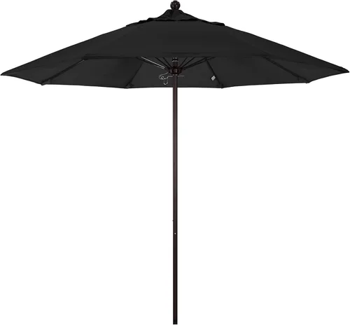 California Umbrella Paraguas comercial para patio de la serie Venture, Negro -
