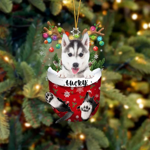 Miniatura 12 de Adorno de Navidad personalizado para perro Airedale Terrier en bolsillo de nieve, adorno para árbol de Navidad, idea de regalo para amantes