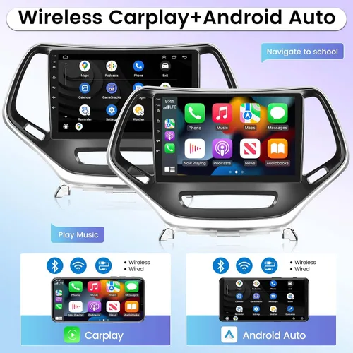 Miniatura 5 de [8 Core 4+64G] Radio de coche para Jeep Cherokee 2013-2018 con Carplay inalámbrico y Android Auto - Pantalla táctil IPS de 10 pulgadas Android