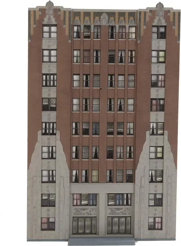 Miniatura 3 de Walthers Cornerstone City Apartment Background Building 933-3770 HO Scale Model Railroad - Kit de estructura
