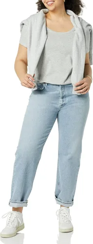 Miniatura 4 de Tienda Essentials Camiseta de manga corta con cuello redondo para mujer (disponible en tallas grandes), paquete de 2