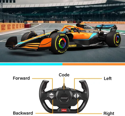 Miniatura 5 de Voltz Toys Auténtico Licenciado 1:12 McLaren F1 MCL36 Auto a Control Remoto - Serie de Coches RC de la Colección F1 para Niños y Adultos - Auto RC