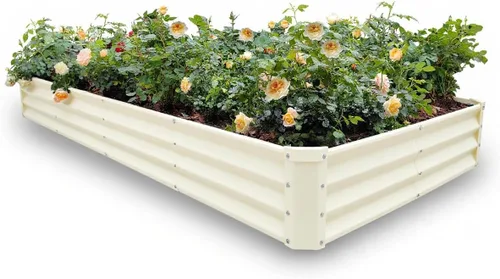 Miniatura 19 de GARDMAX 2x2x1FT Galvanized Round Raised Garden Bed Kit, Metal Planter Boxes Outdoor with Easy Assembly, Large Garden Bed for Vegetables, Fruits