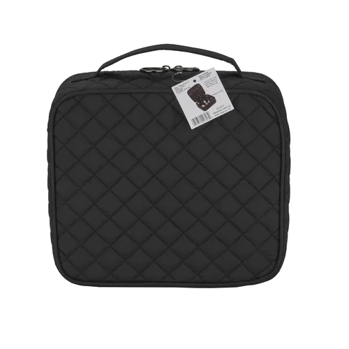 Miniatura 3 de Scünci by Conair - Estuche de maquillaje para maquillaje, bolsa de maquillaje, organizador de viaje para mujeres, color negro