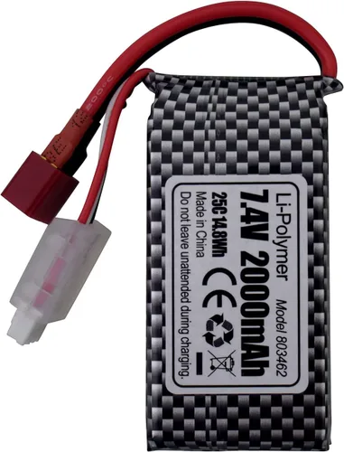 Miniatura 4 de Accesorio 2 unidades 7.4V 2000mAh T-Plug batería de litio para 9200 HB101 9200E 200E 9202E 9203E 9204E 9205E 9206E 2995 YC300 HM101 25-DJ02 9125