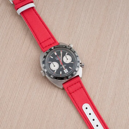 Miniatura 111 de StrapHabit Correa de reloj de liberación rápida, correa de reloj de tela de vela, dos longitudes, correa de reloj de piel de nailon, 0.748 in, 0.787