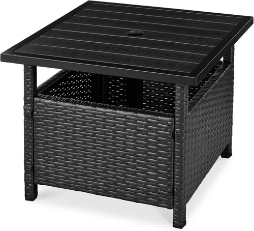 Miniatura 9 de Best Choice Products soporte para sombrilla de patio, muebles de exterior, jardín, alberca Marrón