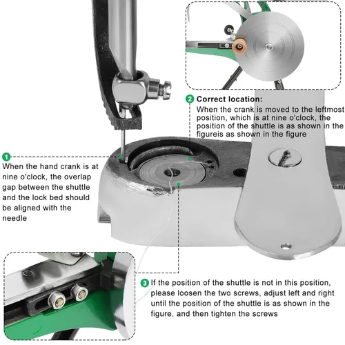 Miniatura 4 de Máquina de zapatero de cuero Máquina de coser de zapatero, máquina de reparación de zapatos con máquina de coser manual de línea de nailon