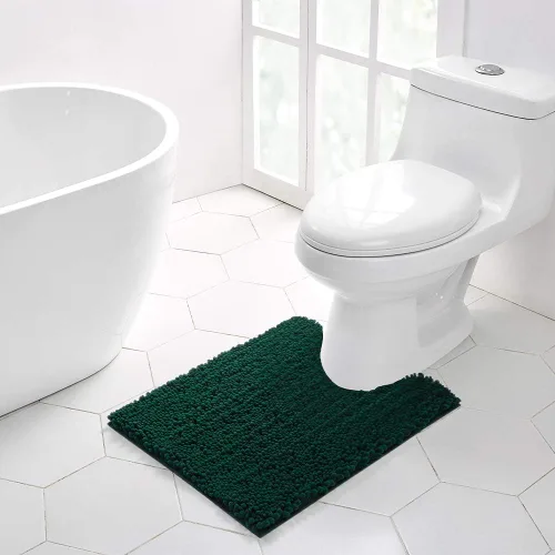 Miniatura 288 de Walensee Alfombra de baño antideslizante (24x17 pulgadas, rosa polvoriento) absorbente de agua, súper suave, lanuda de felpilla, lavable a máquina