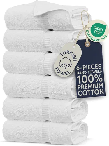 Miniatura 47 de Towel Bazaar Toallas Turcas de Algodón Premium Súper Suaves y Absorbentes (Juego de 2 Toallas de Baño Grandes, Blanco)