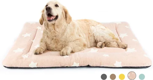 Miniatura 38 de Mora Pets Almohadilla para jaula para perros, alfombra para jaula de perrera para perros pequeños, lavable, bonita cama de estrella para mascotas
