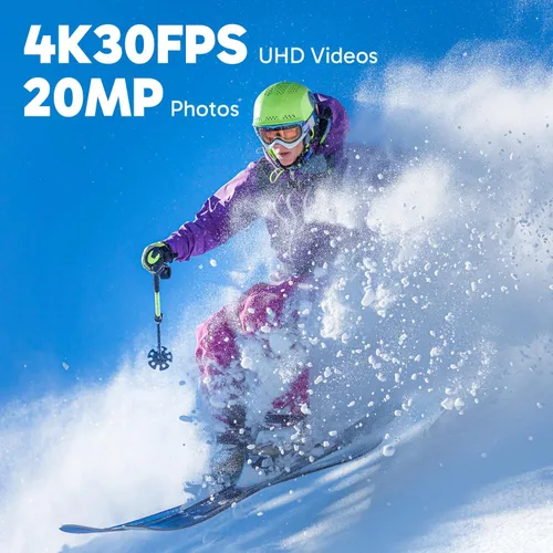 Miniatura 2 de Dragon Touch 4K30FPS Action Camera Vision 3 20MP 100FT Cámara de Acción Impermeable Subacuática con Control Remoto 170° Gran Angular WiFi Cámara