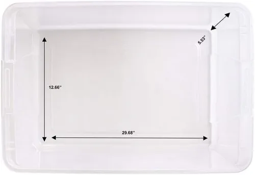 Miniatura 2 de HOMZ 3241CLBL.06 - Bolsa para debajo de la cama, 41 cuartos de galón, transparente