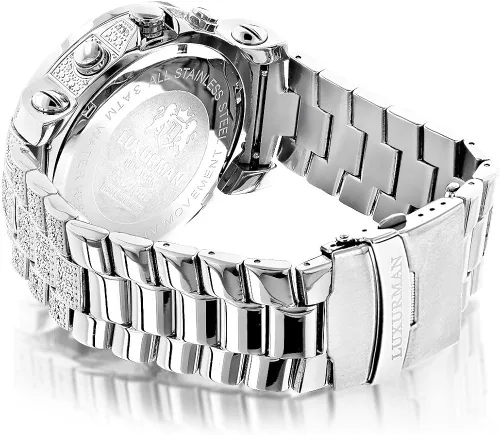 Miniatura 2 de LUXURMAN Iced Out Reloj de diamantes con cronógrafo 2ctw de diamantes Escalade, Cronógrafo