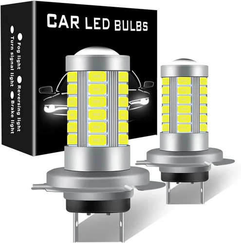 Bombillas antiniebla H7 6500K de xenón blanco fresco superbrillante DRL 5730 33-SMD 12V diurnas luces antiniebla conducción DRL luces LED bombillas
