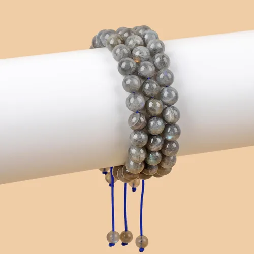 Miniatura 115 de AD Beads Pulseras de piedras preciosas unisex de 0.315 pulgadas (0.315 in), macramé curativo ajustable de 7 a 9 pulgadas Usa esta pulsera