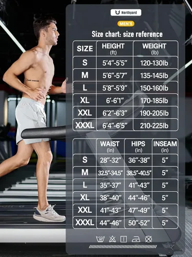 Miniatura 6 de NORTHYARD Pantalones cortos deportivos para correr para hombre, 5 pulgadas, 7 pulgadas, 9 pulgadas, entrenamiento, gimnasio, tenis, secado rápido
