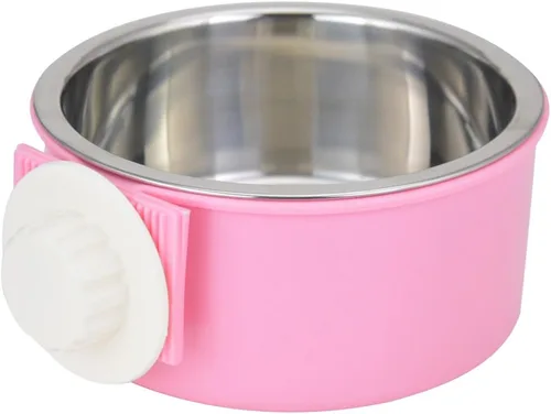 Miniatura 14 de Cuenco extraíble de acero inoxidable para perros, comedero de alimentos y agua, taza para gatos, cachorros, pájaros, mascotas (grande, azul)
