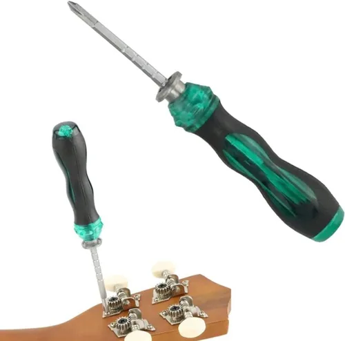 Miniatura 4 de Juego completo de herramientas de reparación de guitarra de 61 piezas con herramienta de medición de calibrador de regla, llave hexagonal, limas