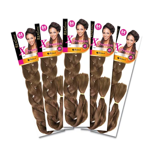 Miniatura 43 de Realistic Trenza original X-Pression 84 pulgadas 100% Kanekalon (paquete de 3, 1) M-61XPRES84