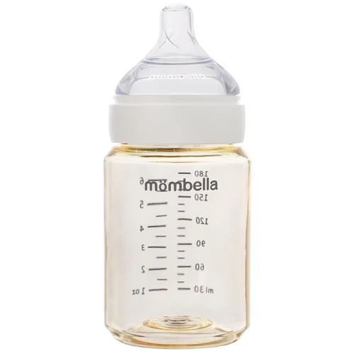 Mombella PPSU - Biberones de 6 onzas, biberón anticólicos con pezón de silicona suave y lento, botella de leche para recién nacido de 0 meses o más,