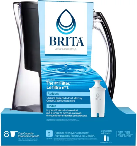 Miniatura 2 de Jarra con filtro de agua Brita Marina, 8 vasos, Negro