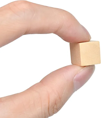Miniatura 5 de Supkiir Cubos de madera para manualidades, 100 bloques de madera con agujeros, cubos de madera sin terminar para proyectos de bricolaje, alfabeto