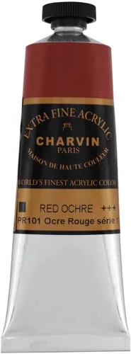 Miniatura 145 de Charvin Pintura acrílica profesional extrafina – verde absenta, tubo de 2.1 fl oz, pigmentos de triple fresado, resistente a la luz, pinturas