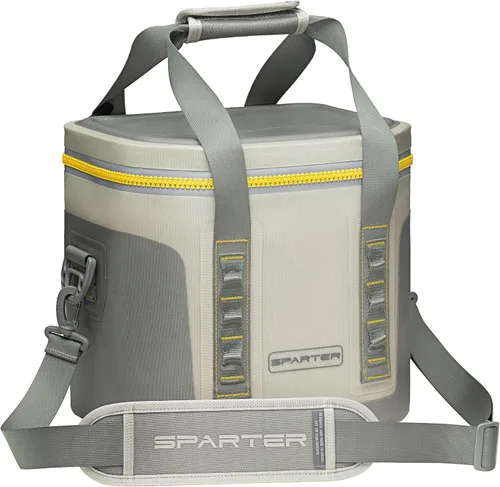 Miniatura 10 de SPARTER Enfriador suave portátil de 12 latas, IP68 Tizip cremallera a prueba de fugas para camping, pesca, playa, aire libre, hielera aislada