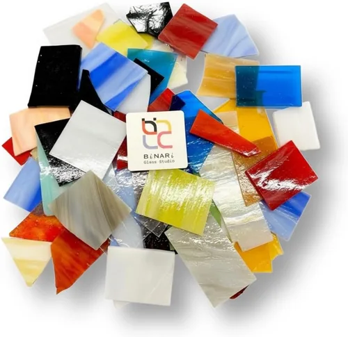 Miniatura 6 de BiNARi - Mosaico de mosaico para manualidades, colores y texturas surtidos (tono transparente)