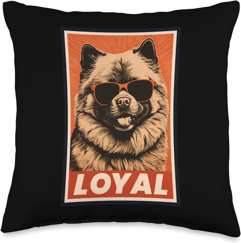 Chow Chow Paw Fun Chow Loyal Dog Vintage Pet Mom Dad Throw Pillow, 16x16, Multicolor