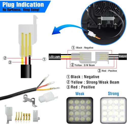 Miniatura 4 de Faro de Motocross, Kit de Luz LED Enduro Pit Bike Universal Para la Mayoría de Motocicletas Dirt Pit Bike TC FC TE FE TX FX