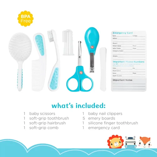 Miniatura 3 de Smart Care Fisher-Price - Kit de aseo para bebés de 12 piezas, artículos esenciales para recién nacidos, juego de regalo para bebés, incluye kit