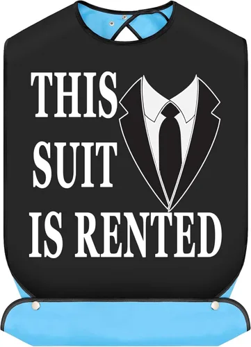BWWKTOP Baberos para novio con atrapador de migas para novio, protectores de ropa, baberos de boda, regalos de broma de boda, regalo de despedida de