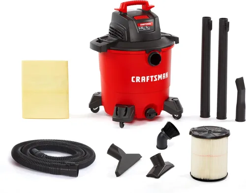 Miniatura 9 de CRAFTSMAN CMXEVBE17584 Aspiradora húmeda y seca de 6 galones, 3.5 pico de HP, aspiradora portátil para tienda húmeda y seca con filtro, bolsa