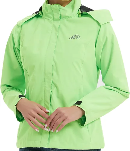 Miniatura 6 de OTU Chaqueta impermeable para mujer, ligera, impermeable con capucha para senderismo, viajes al exterior.