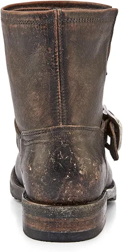 Miniatura 7 de Frye Veronica Botines para mujer hechos de cuero cepillado de grano completo con herrajes de metal antiguo e impermeables, construcción de ribete