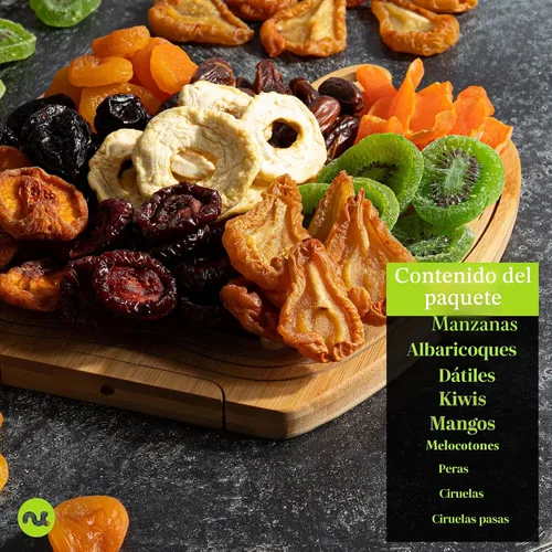 Miniatura 4 de NUT CRAVINGS - Cesta de regalo con arreglo floral de frutas secas navideñas en cesta de regalo de madera en forma de manzana + bandeja (9 surtido)