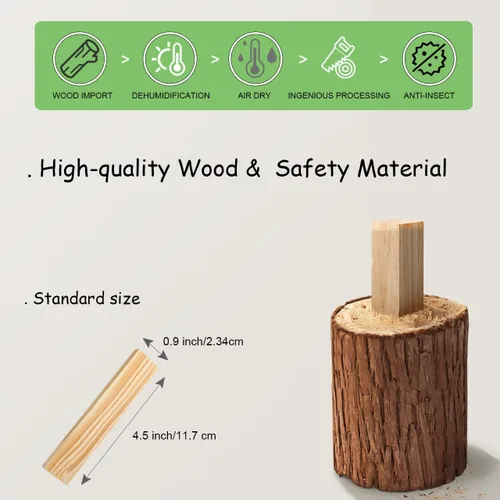 Miniatura 6 de Juego de 100 piezas de bloques de construcción clásicos de madera, juguetes de construcción STEM sólidos para niños, juguetes Montessori