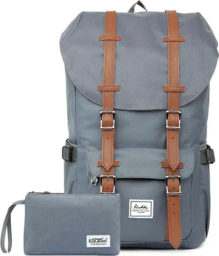 Miniatura 12 de Mochila para laptop Kaukko, senderismo y campamentos, mochila universitaria grande casual, mochila de hombro con capacidad para una laptop y Nailon