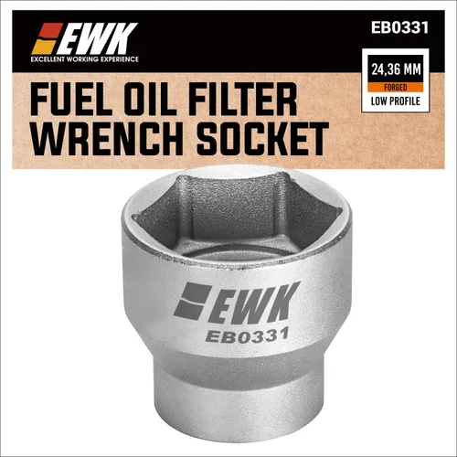 Miniatura 7 de EWK Forjado 3 piezas 27, 32, 36mm Llave de filtro de aceite de perfil bajo, 3/8" herramienta de extracción de tapa de filtro de aceite para BMW Ford