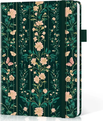 Miniatura 8 de Taja Cuaderno rayado para mujeres y hombres, diario de cuero de tapa dura para escribir, cuaderno de rayas universitarias A5 para trabajo y toma