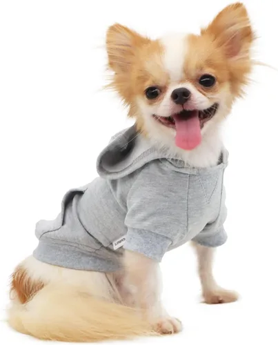 Miniatura 10 de LOPHIPETS Sudadera ligera de algodón para perros pequeños – Sudadera con capucha para chihuahuas, cachorros y razas en miniatura - Azul/XS