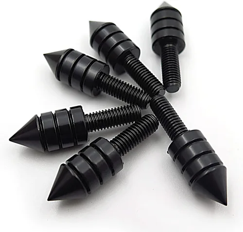 Miniatura 3 de MT218-001-BK (6 piezas) Tornillos de espiga negros universales (parabrisas, carenados, placa de matrícula)