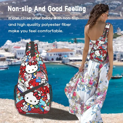 Miniatura 6 de Qshakwia Linda bolsa bandolera para mujer, riñonera cruzada para adultos, mochila de viaje, senderismo, bolsa de pecho