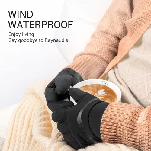 Miniatura 5 de Royalrose Heated Gloves Liners for Men Women, Rechargeable Waterproof Winter Thin Heated Work Gloves with Arthritis Raynaud's Relief for Ski Golf