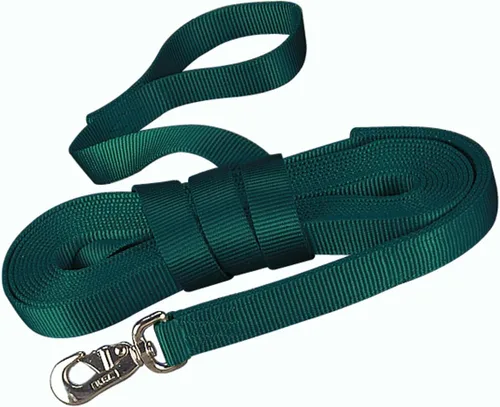 Miniatura 3 de Hamilton Línea larga de caballo de nailon grueso individual con broche giratorio de toro, 26 pies de largo por 1 pulgada de ancho, negro
