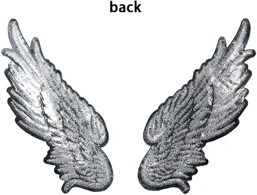 Miniatura 4 de 1 par de alas de plumas bordadas caliente derretimiento parche bolsa ropa sombrero hierro en parche de costura a mano