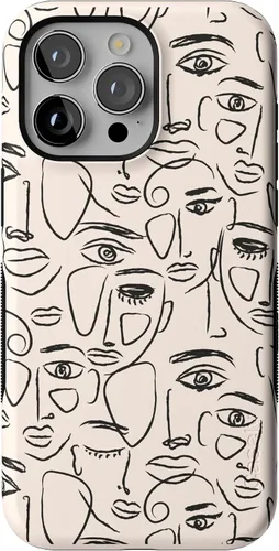 Miniatura 65 de Funda Casely para iPhone 15 Pro Max Todas las sonrisas Adhesivo de cara sonriente Compatible con MagSafe Diseño protector audaz