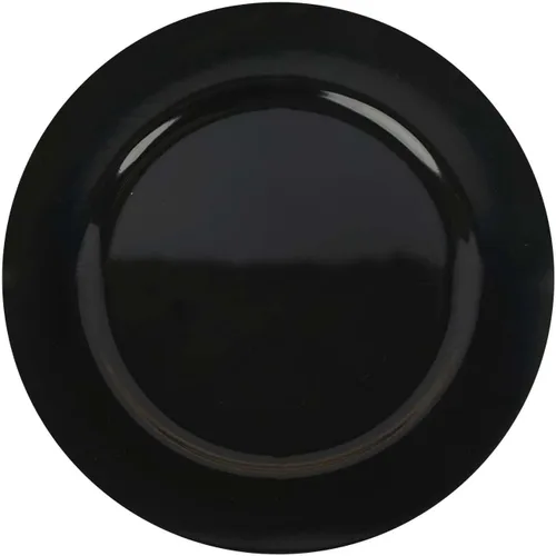Miniatura 6 de Efavormart - Paquete de 6 platos de carga redondos de plástico acrílico negro de 13 pulgadas, decoración de mesa de cena